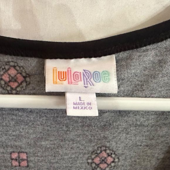 LulaRoe Black Sleeveless Dress with Red Designs, Large, NWT - Picture 6 of 7